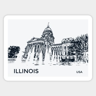 Illinois State USA Sticker